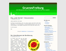 Tablet Screenshot of gruenesfreiburg.de